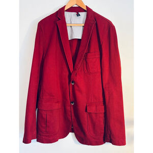 Hugo Boss Mens Red Slim Fit Sport Coat Blazer 46R